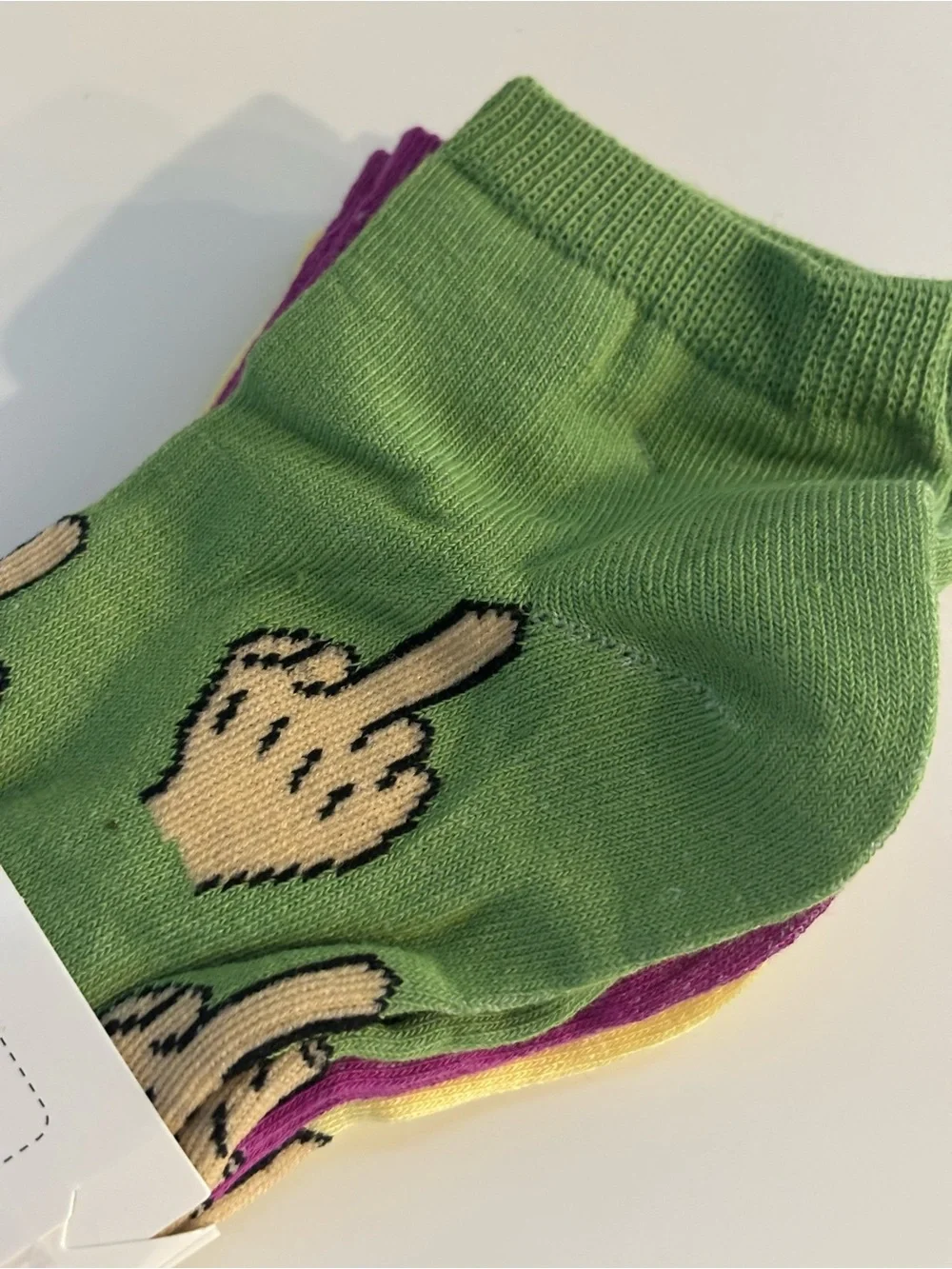 S Christina Novelty Ankle Socks 3 Pack Women's 9-11 Middle Finger Emoji NWT